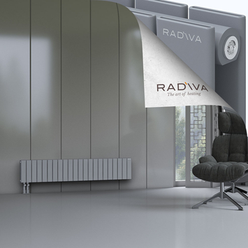 Oti Aluminium Radiator 300x1624 Grey Bottom Left 50mm