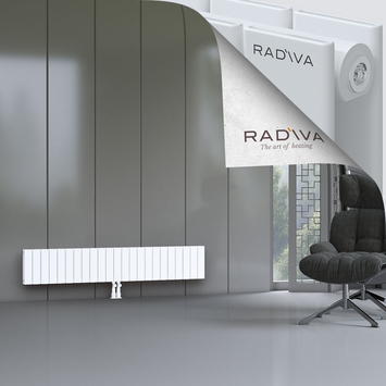 Oti Aluminium Radiator 300x1698 White Bottom Middle 50mm