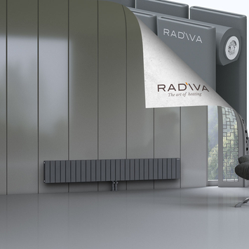 Oti Aluminium Radiator 300x2068 Anthracite Bottom Middle 50mm