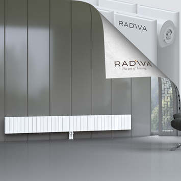 Oti Aluminium Radiator 300x2586 White Bottom Middle 50mm