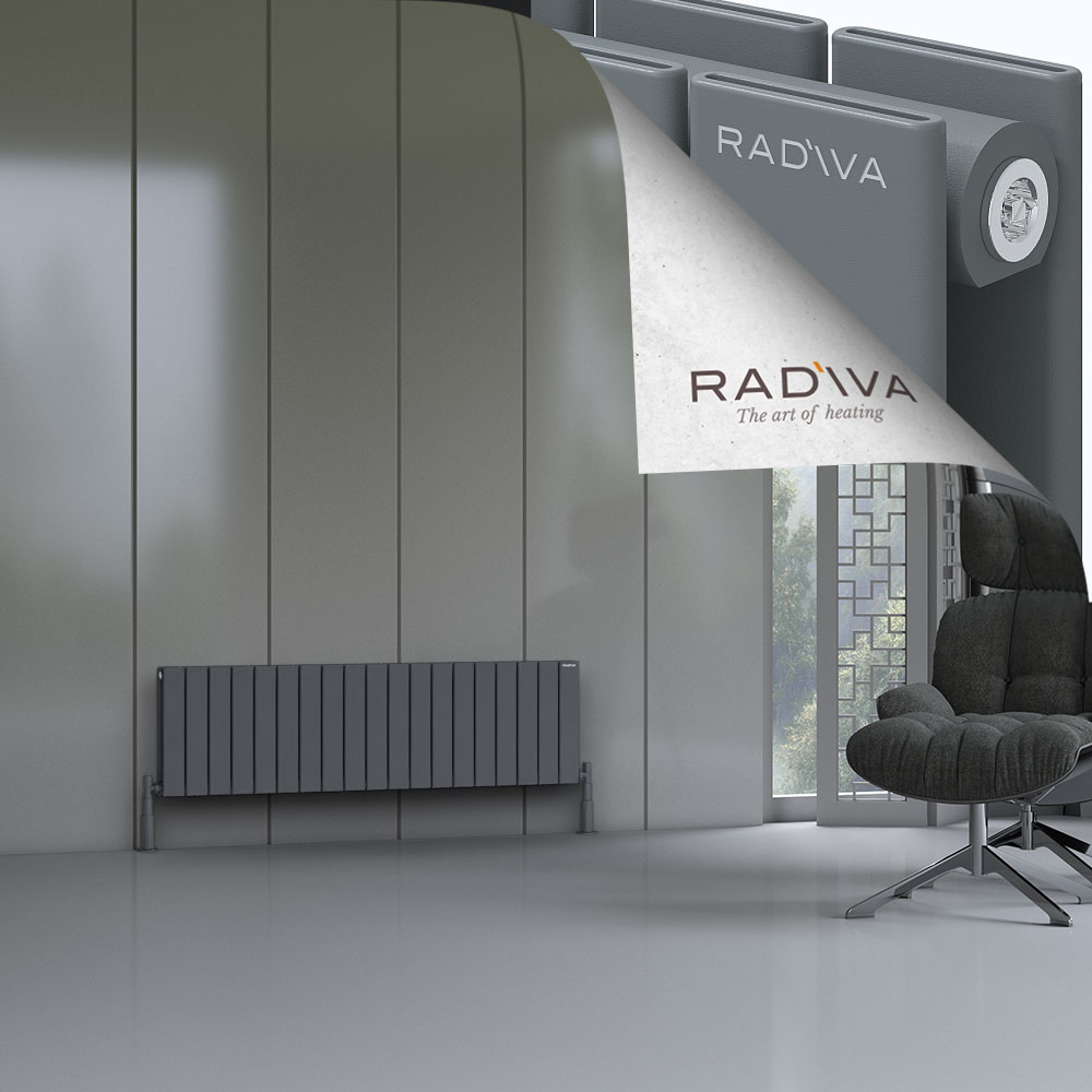 Oti Aluminium Radiator 400x1402 Anthracite - 1