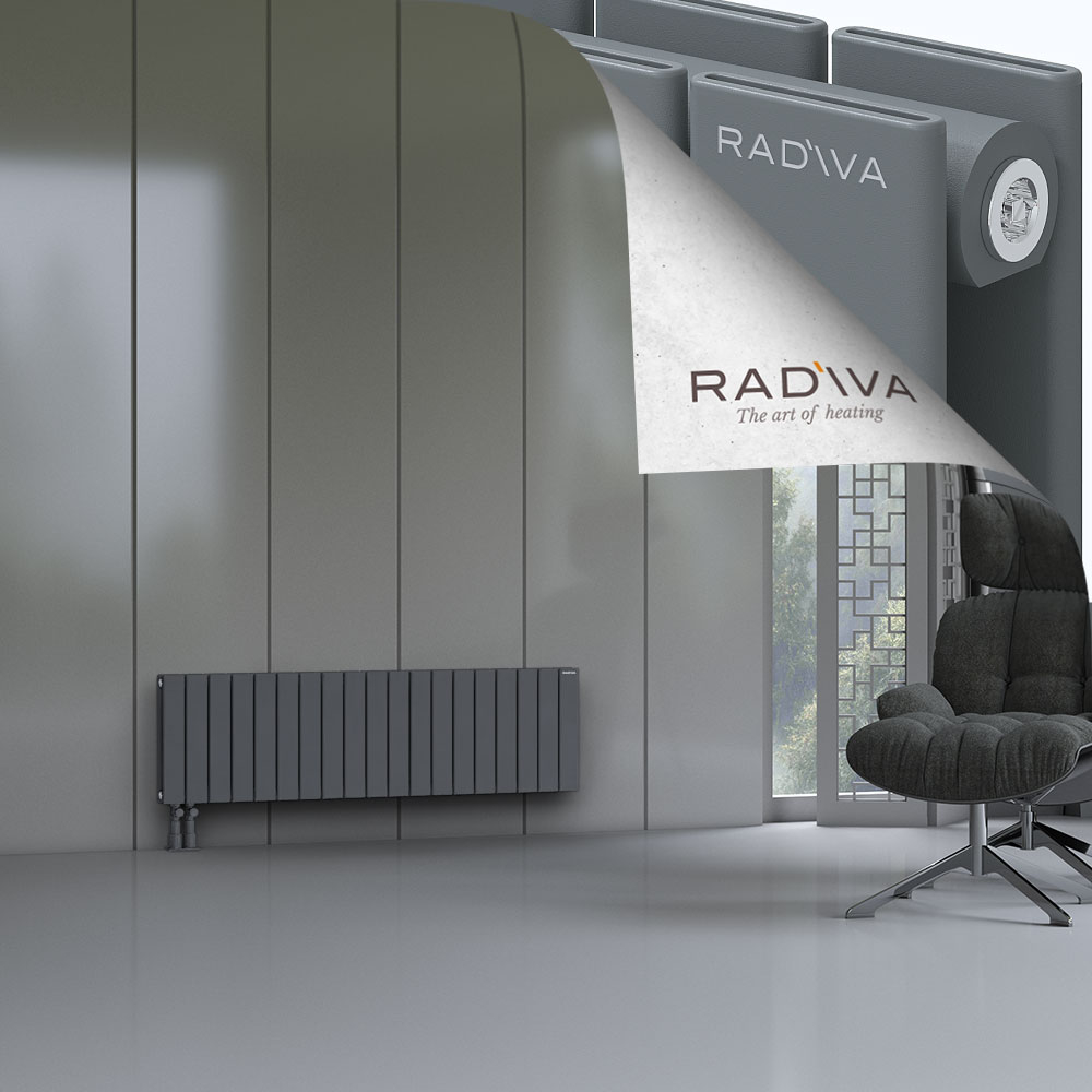 Oti Aluminium Radiator 400x1402 Anthracite - 4