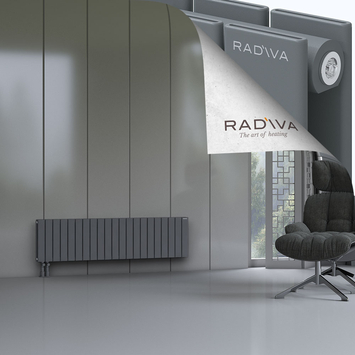Oti Aluminium Radiator 400x1550 Anthracite Bottom Left 50mm