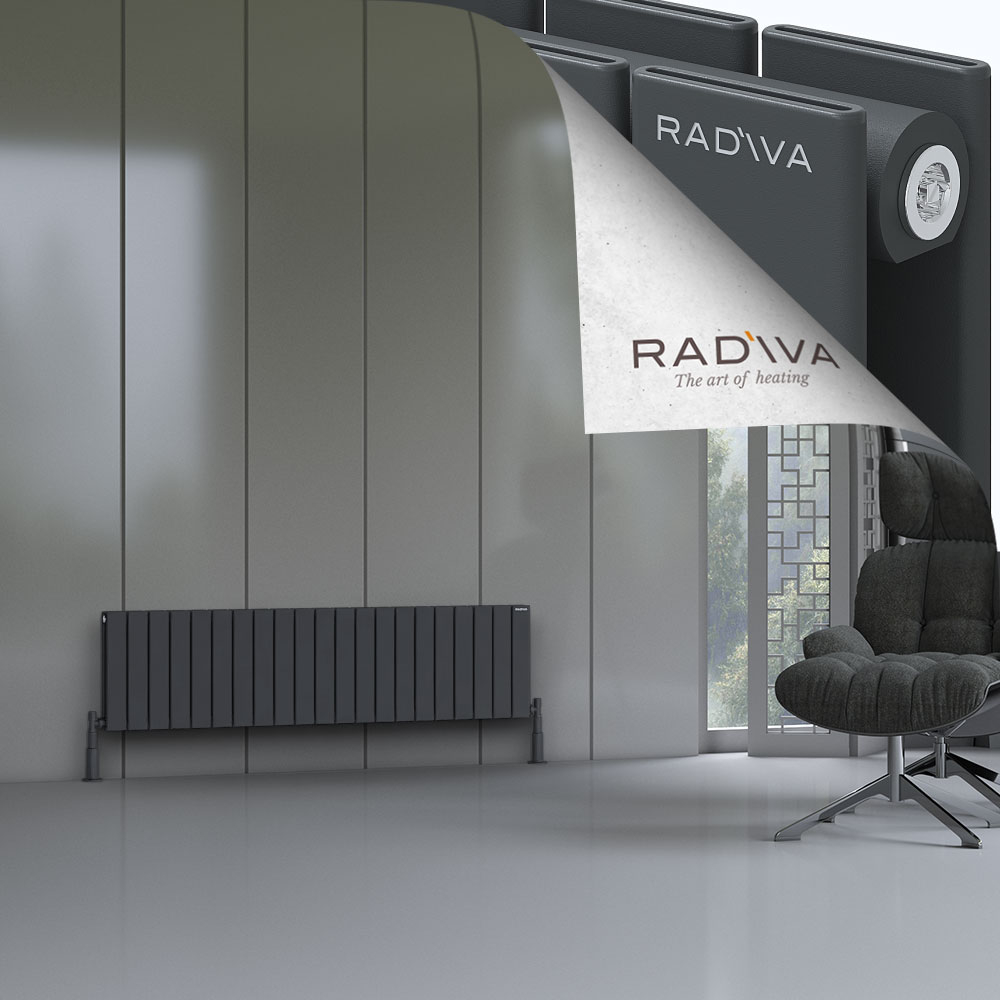 Oti Aluminium Radiator 400x1550 Dark Anthracite - 1