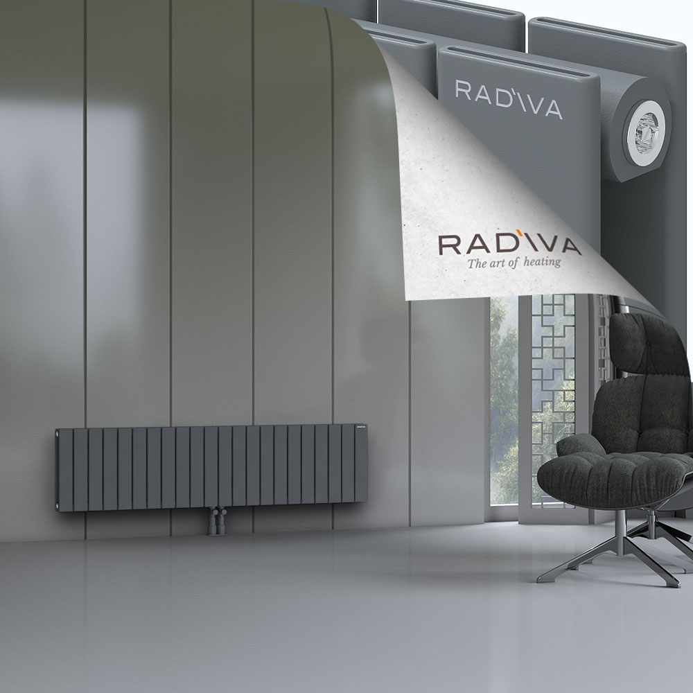 Oti Aluminium Radiator 400x1624 Anthracite - 2