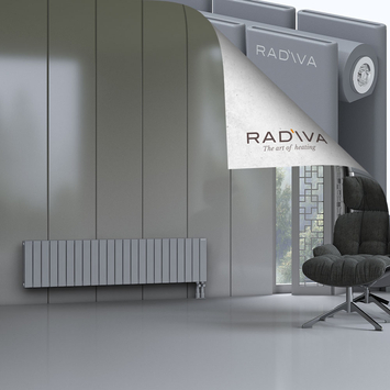 Oti Aluminium Radiator 400x1698 Grey Bottom Right 50mm