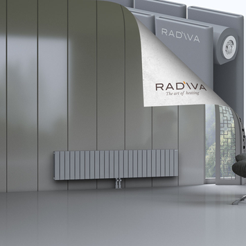 Oti Aluminium Radiator 400x1920 Grey Bottom Middle 50mm