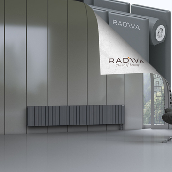 Oti Aluminium Radiator 400x2142 Anthracite Bottom Right 50mm