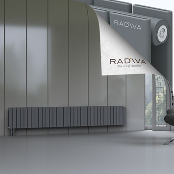 Oti Aluminium Radiator 400x2512 Anthracite Bottom Left 50mm