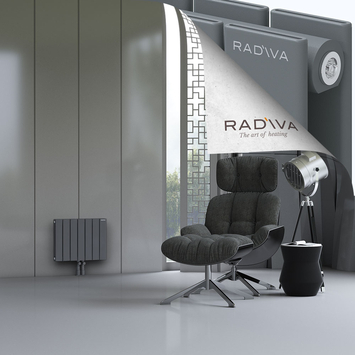 Oti Aluminium Radiator 400x514 Anthracite Bottom Middle 50mm