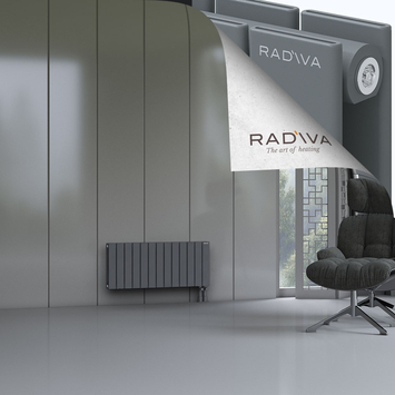 Oti Aluminium Radiator 400x958 Anthracite Bottom Right 50mm