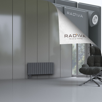 Oti Aluminium Radiator 400x958 Anthracite Bottom Left 50mm