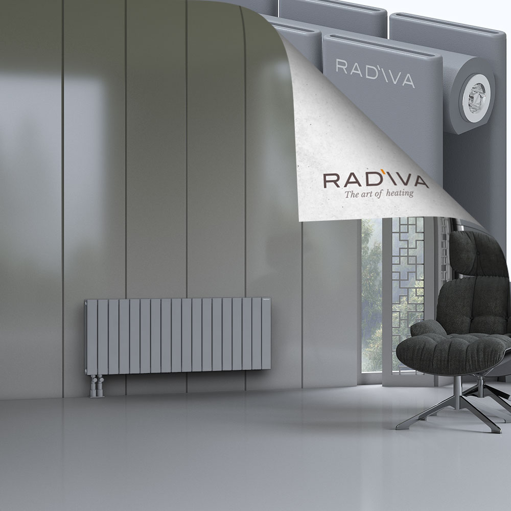 Oti Aluminium Radiator 500x1328 Grey - 4