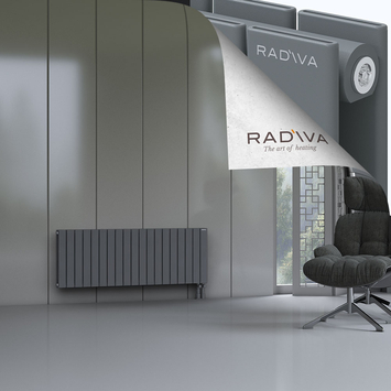 Oti Aluminium Radiator 500x1402 Anthracite Bottom Right 50mm