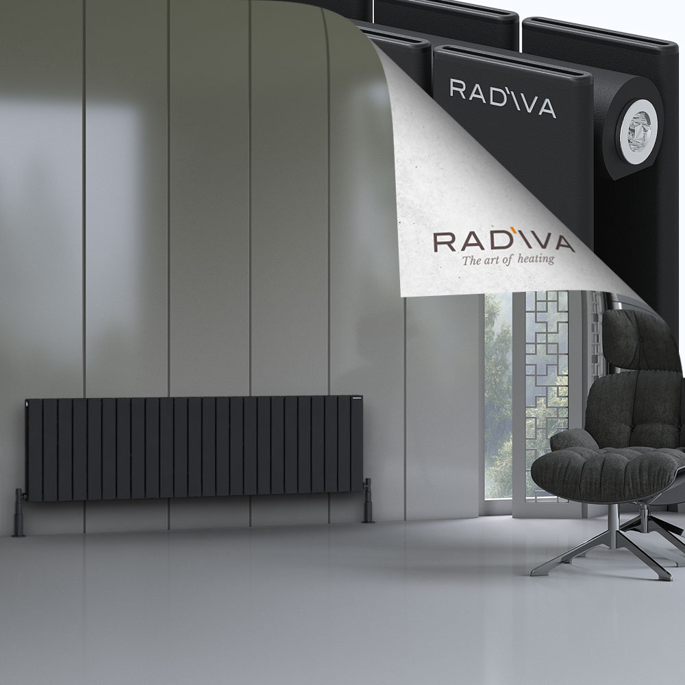 Oti Aluminium Radiator 500x1772 Black - 1