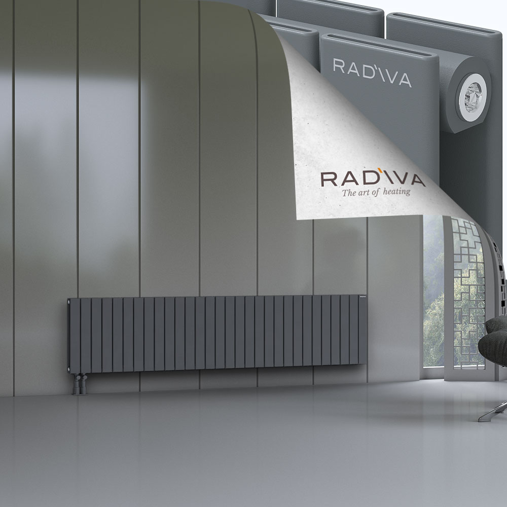 Oti Aluminium Radiator 500x2216 Anthracite - 4