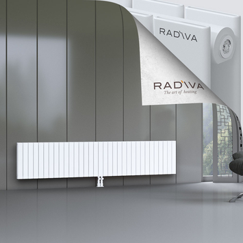 Oti Aluminium Radiator 500x2438 White Bottom Middle 50mm