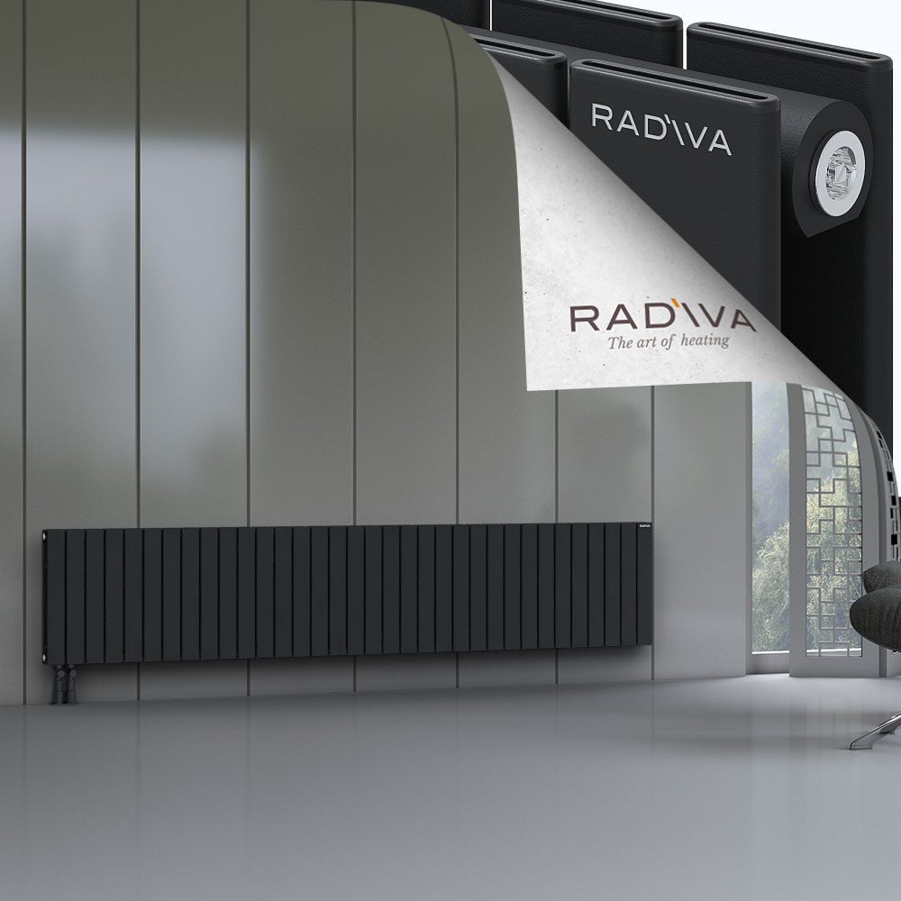 Oti Aluminium Radiator 500x2512 Black - 4