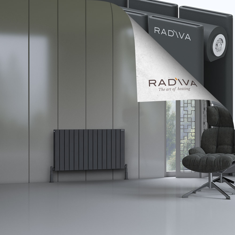 Oti Aluminium Radiator 600x1106 Dark Anthracite - 1