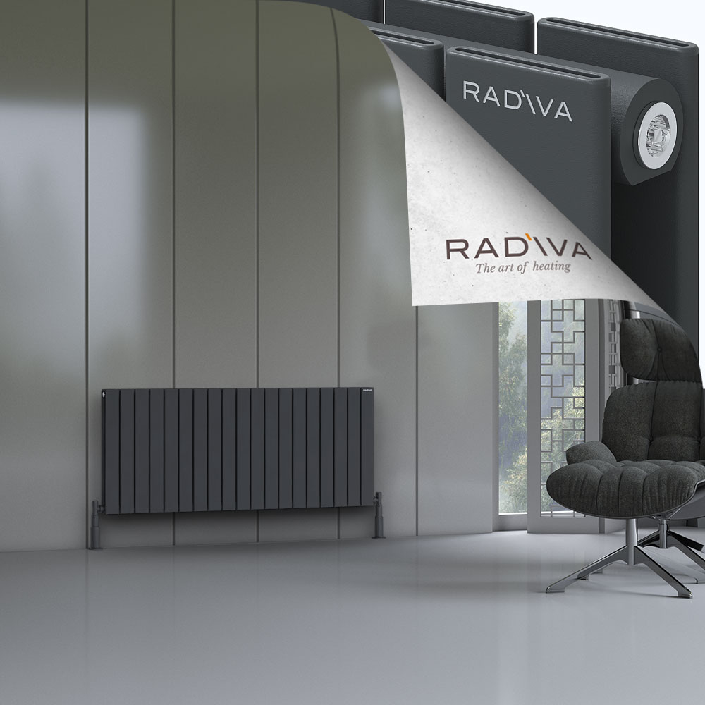 Oti Aluminium Radiator 600x1402 Dark Anthracite - 1