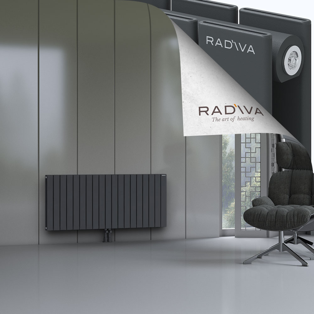 Oti Aluminium Radiator 600x1402 Dark Anthracite - 2