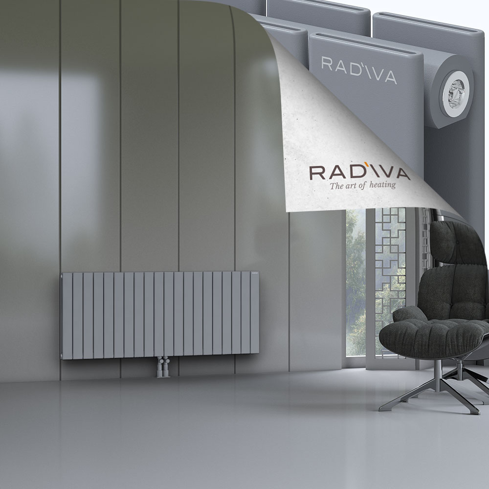 Oti Aluminium Radiator 600x1476 Grey - 2