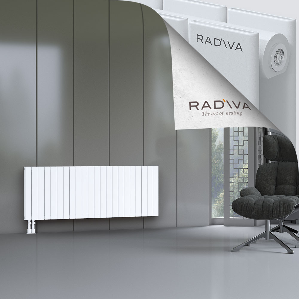 Oti Aluminium Radiator 600x1624 White - 4