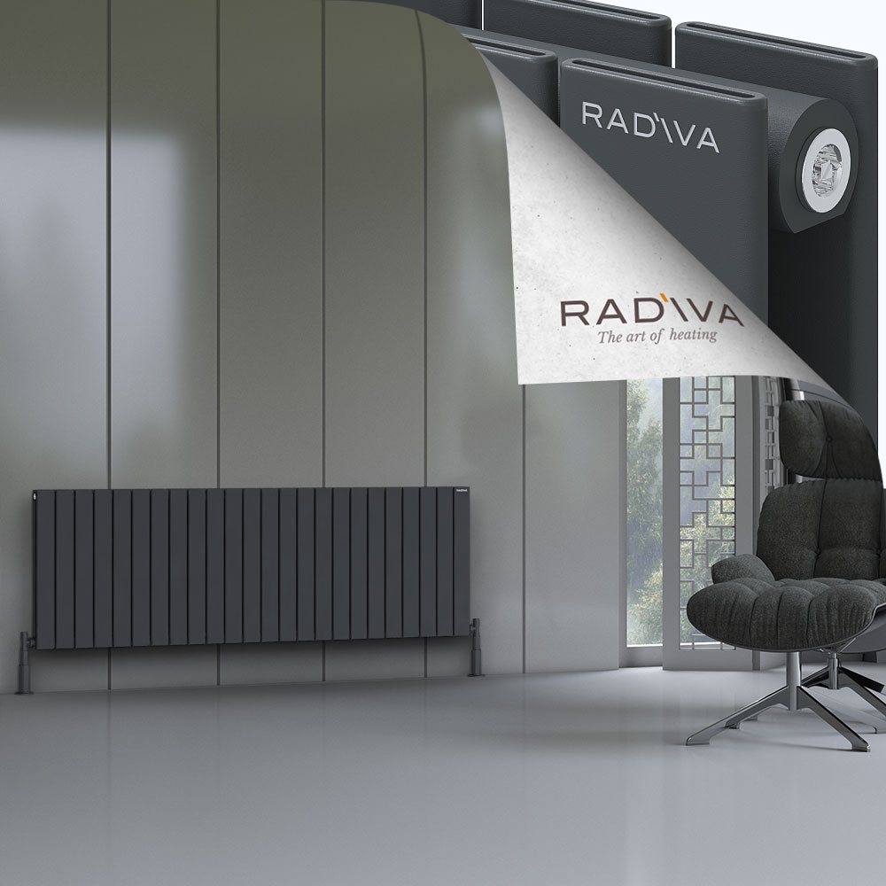 Oti Aluminium Radiator 600x1772 Dark Anthracite - 1