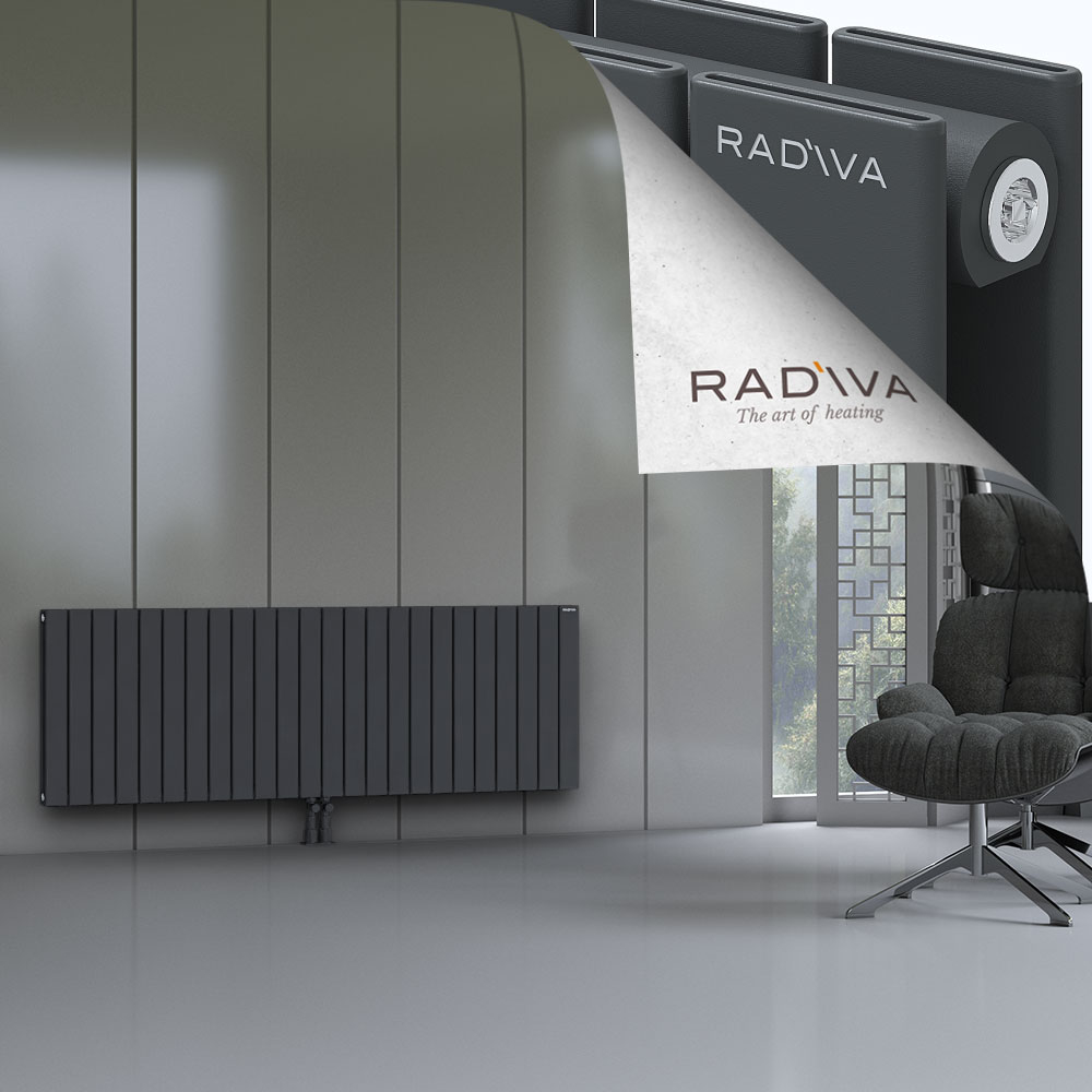 Oti Aluminium Radiator 600x1772 Dark Anthracite - 2