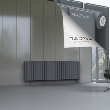 Oti Aluminium Radiator 600x1920 Anthracite Bottom Right 50mm