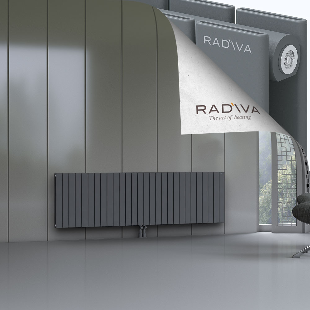 Oti Aluminium Radiator 600x2068 Anthracite - 2
