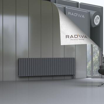 Oti Aluminium Radiator 600x2068 Anthracite Bottom Right 50mm