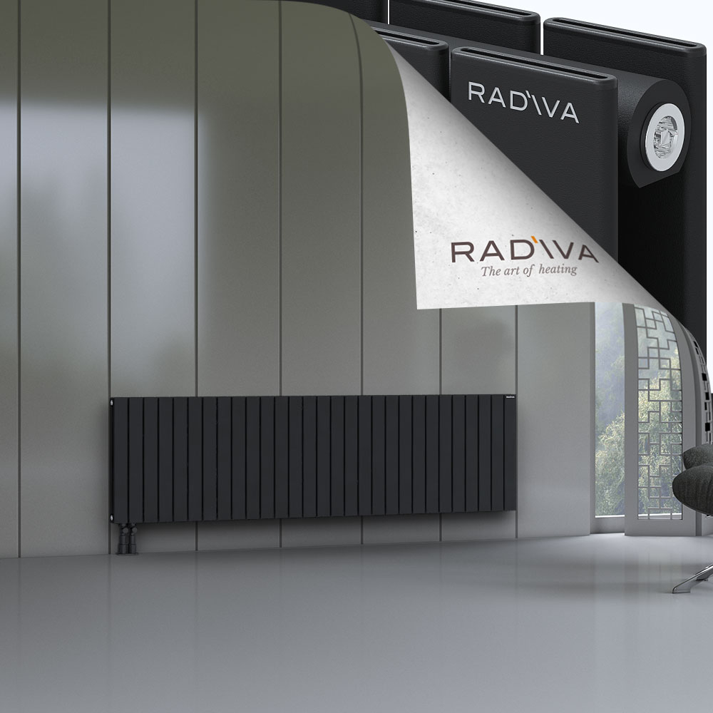 Oti Aluminium Radiator 600x2142 Black - 4