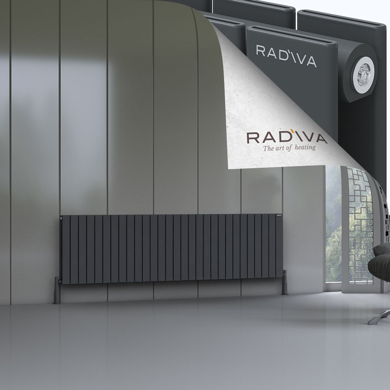 Oti Aluminium Radiator 600x2142 Dark Anthracite 