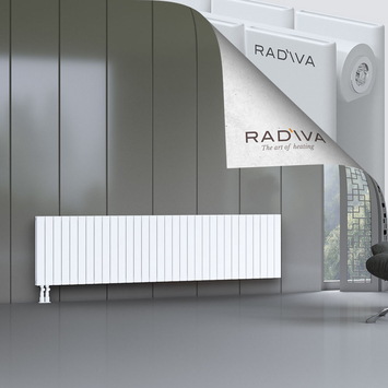 Oti Aluminium Radiator 600x2364 White Bottom Left 50mm