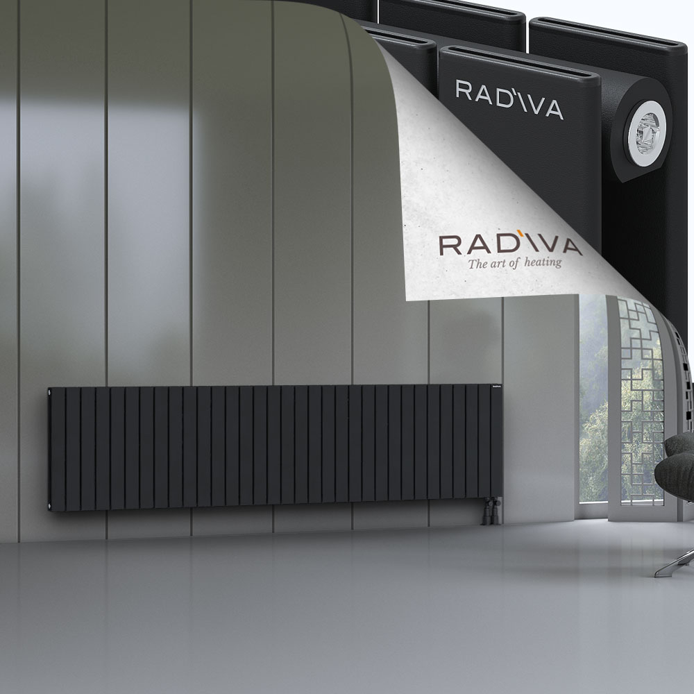 Oti Aluminium Radiator 600x2438 Black - 3