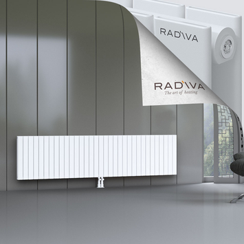 Oti Aluminium Radiator 600x2438 White Bottom Middle 50mm