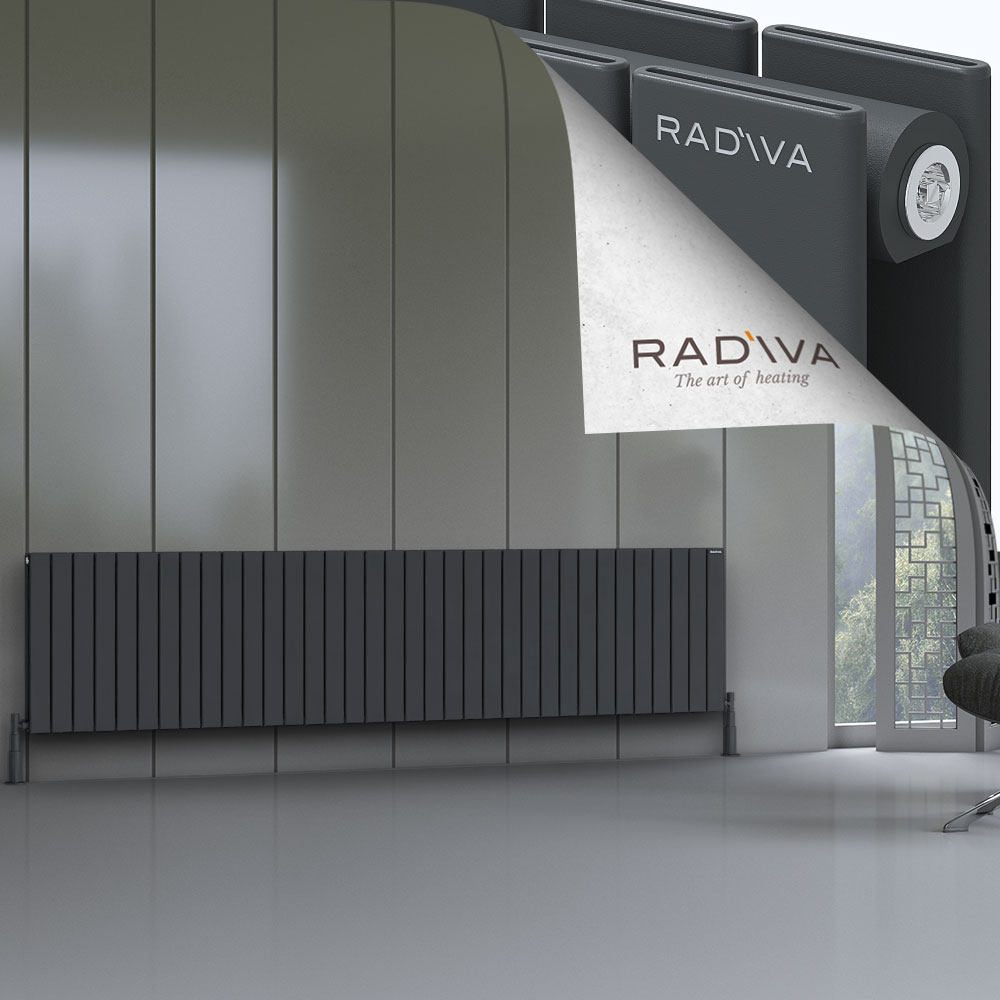 Oti Aluminium Radiator 600x2586 Dark Anthracite - 1