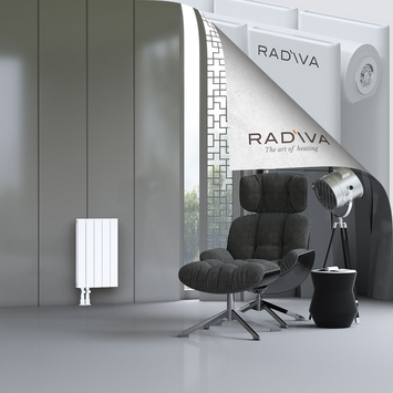 Oti Aluminium Radiator 600x366 White Bottom Left 50mm