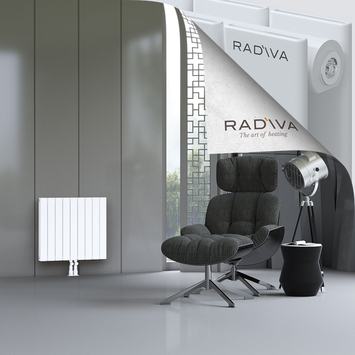 Oti Aluminium Radiator 600x662 White Bottom Middle 50mm