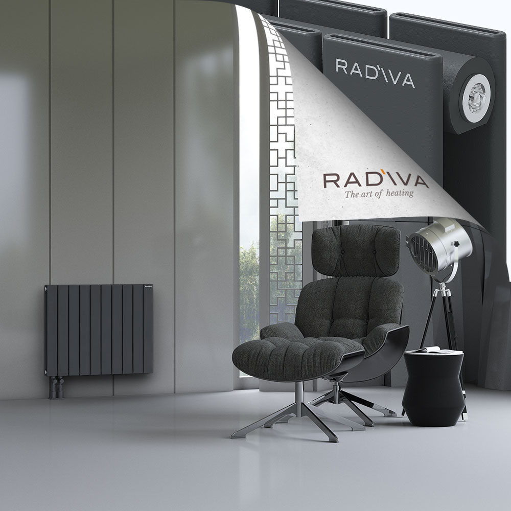Oti Aluminium Radiator 600x736 Dark Anthracite - 4