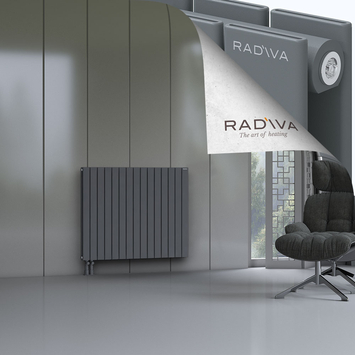 Oti Aluminium Radiator 900x1106 Anthracite Bottom Left 50mm