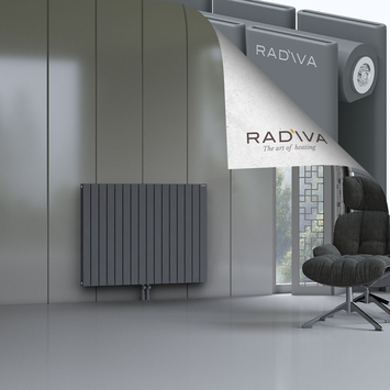 Oti Aluminium Radiator 900x1180 Anthracite Bottom Middle 50mm