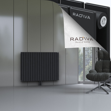 Oti Aluminium Radiator 900x1254 Black Bottom Middle 50mm