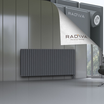 Oti Aluminium Radiator 900x1994 Anthracite Bottom Right 50mm