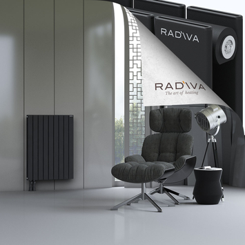 Oti Aluminium Radiator 900x662 Black Bottom Left 50mm