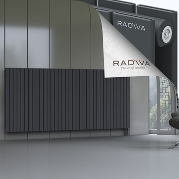 Oti Alüminyum Radyatör 1200x2586 Koyu Antrasit Alt Sağ 50mm