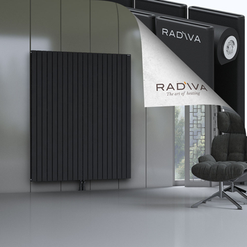 Oti Alüminyum Radyatör 1800x1476 Siyah Alt Orta 50mm