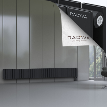 Oti Alüminyum Radyatör 300x2586 Siyah Alt Sağ 50mm