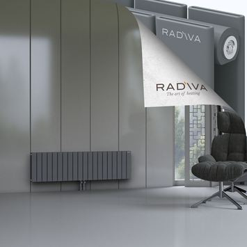 Oti Alüminyum Radyatör 400x1476 Antrasit Alt Orta 50mm
